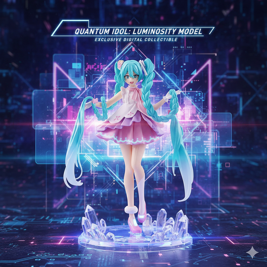 1/7 Scale Hatsune Miku PVC Figure - Pink Skirt & Green Twin-Tails | Kawaii Virtual Singer Manga Model | High-Detail Anime Desk Decoration