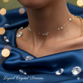 "Crystal Dew" Artisan Resin Jewelry Set | Elegant Water Drop Necklace & Raindrop Earrings for Women