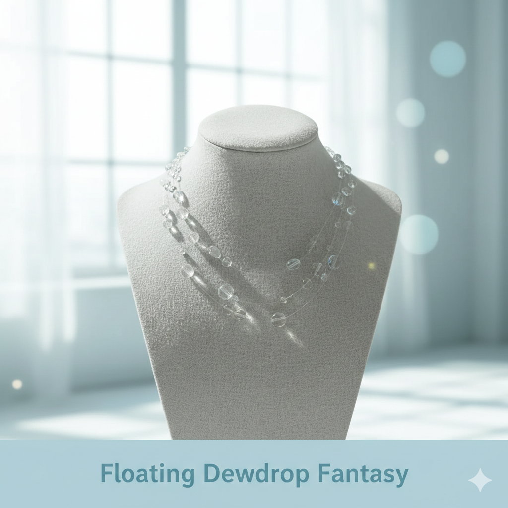 "Crystal Dew" Artisan Resin Jewelry Set | Elegant Water Drop Necklace & Raindrop Earrings for Women