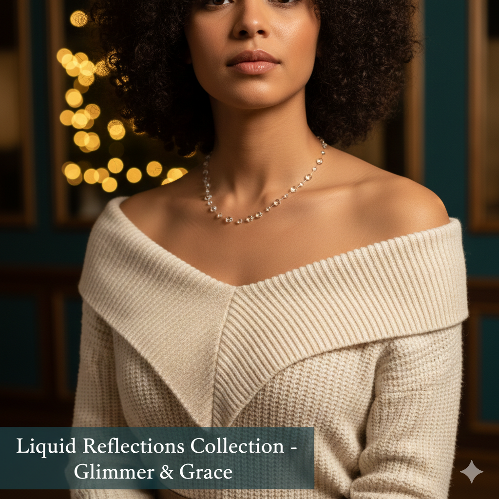 "Crystal Dew" Artisan Resin Jewelry Set | Elegant Water Drop Necklace & Raindrop Earrings for Women