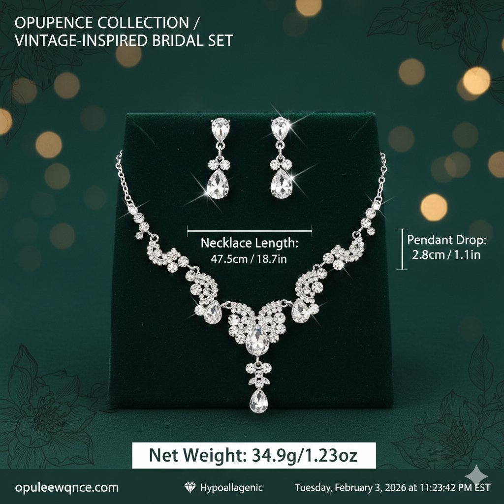 Elegant Water Drop Pendant Necklace for Women | Light Luxury Crystal Jewelry for Date Night & Party | Perfect Anniversary & Festival Gift for Her