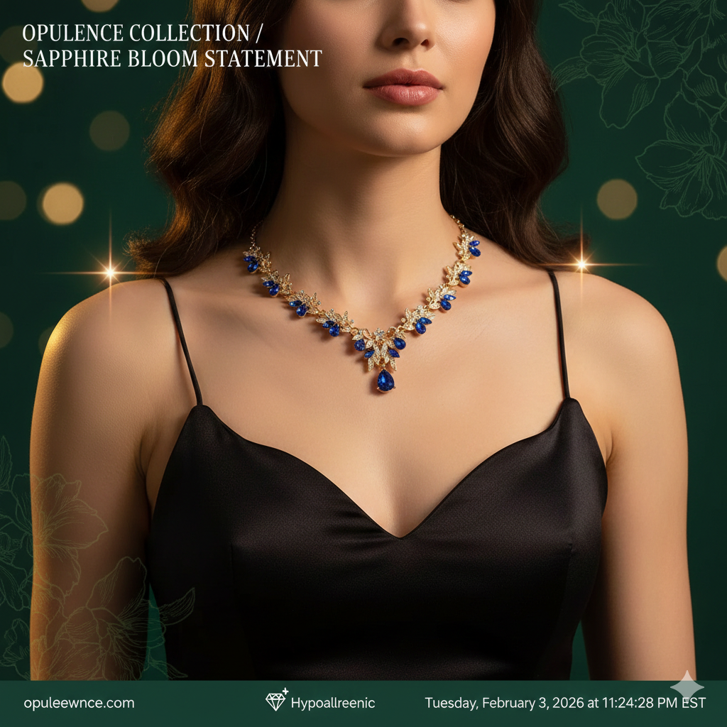 Elegant Water Drop Pendant Necklace for Women | Light Luxury Crystal Jewelry for Date Night & Party | Perfect Anniversary & Festival Gift for Her