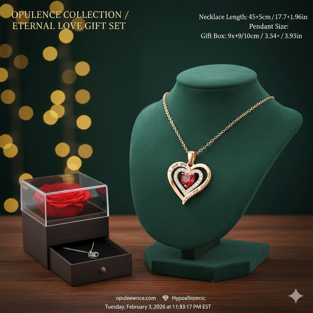 Luxury Radiant Red Zirconia Statement Necklace | Elegant Rose Gold Tone Wedding Jewelry for Brides & Women | Exquisite Gift Set for Special Occasions